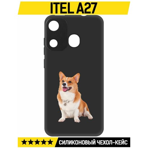 Чехол-накладка Krutoff Soft Case Корги для ITEL A27 черный