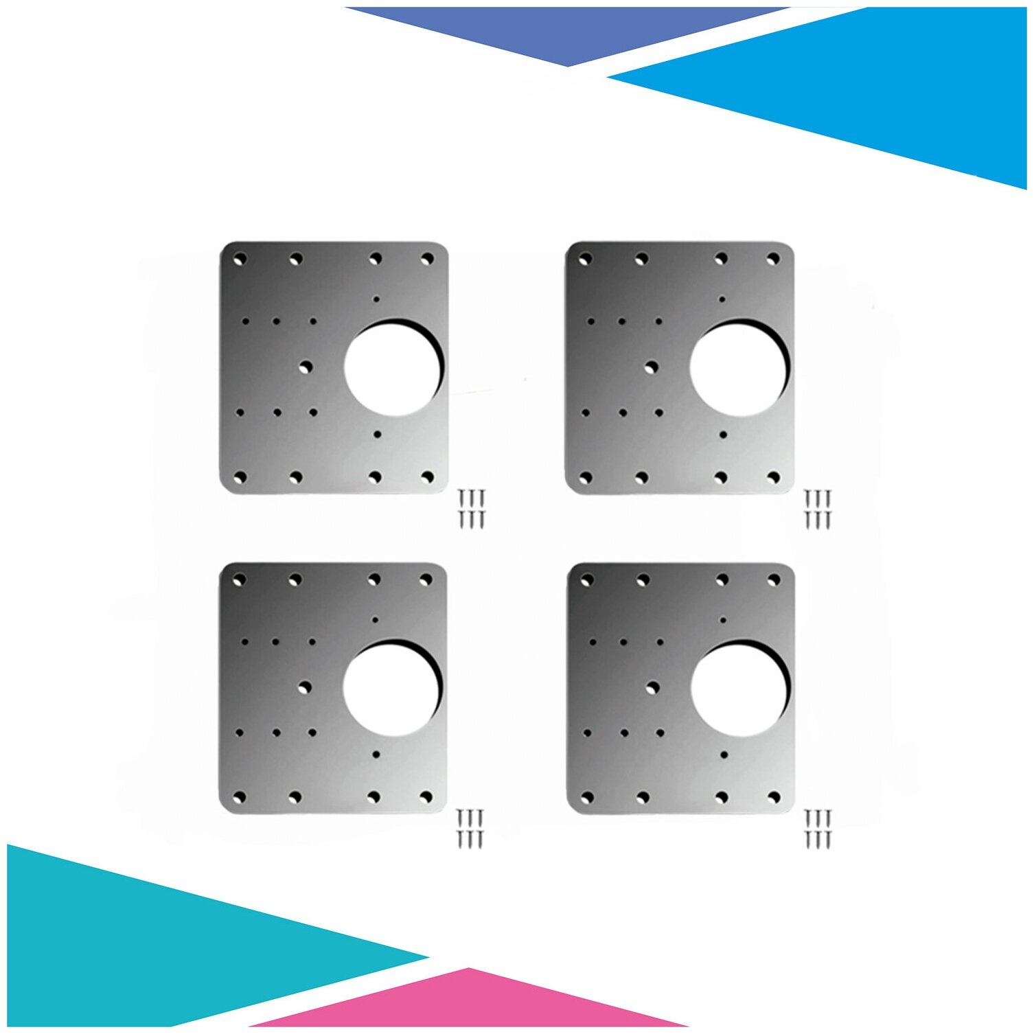 фото Монтажная пластина для ремонта дверных петель кухонных шкафов, Пластина для ремонта петли