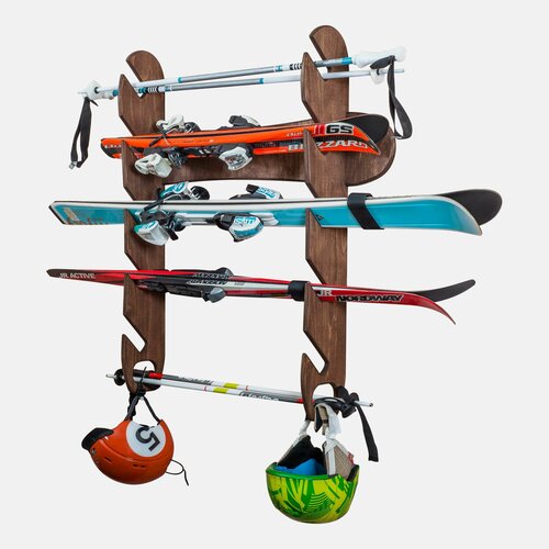 Подставка для лыж STANDWOOD Ski-5.2H Tемный орех