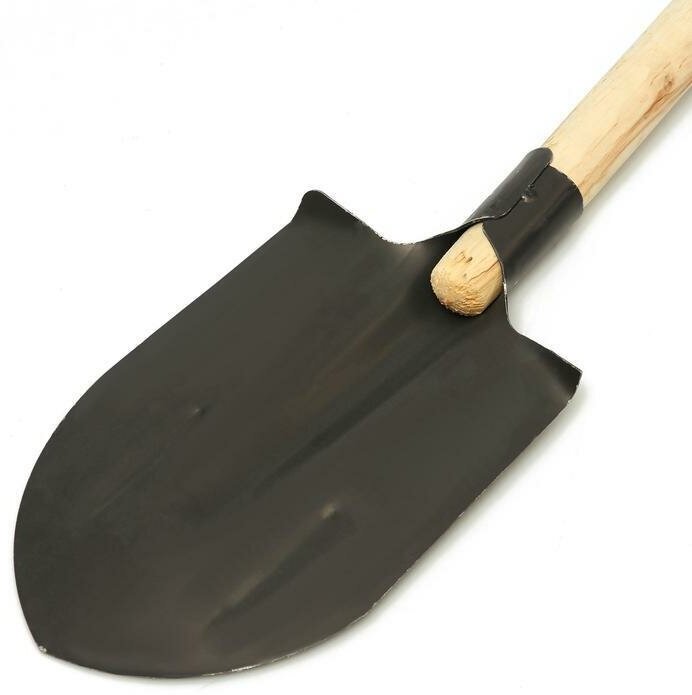 Лопата штыковая, острая, деревянный черенок 1 сорт - фотография № 3