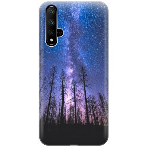 фото Re:pa накладка transparent для honor 20 / huawei nova 5t с принтом "ночной лес и звездное небо"