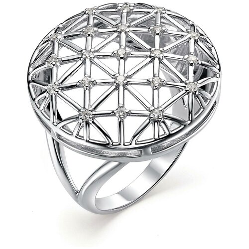 фото Алькор кольцо с 21 фианитом из серебра 01-0672-00кц-00, размер 17.5