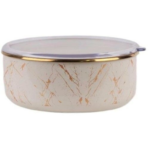 Миска эмалированная 18см 10л Мрамор крышка - акрил Катюша арт 3022-100-2 993₽