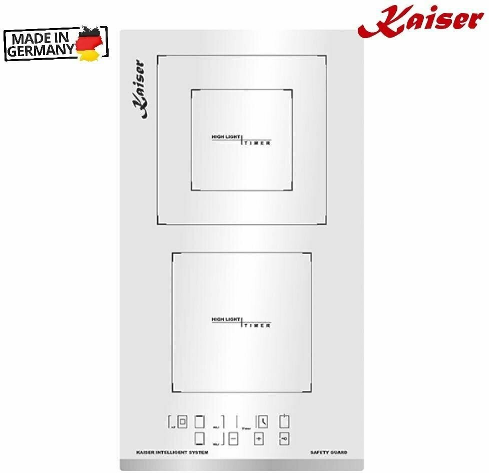 Электрическая варочная панель 29х52 см Kaiser Grand Chef KCT 3721 FW белая