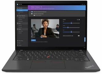 Ноутбук Lenovo ThinkPad T14 Gen 4 (21HD0043RT) 14" WUXGA IPS 400N/i5-1335U/16GB/SSD512GB/Intel Iris Xe/Fingerprint/Backlit/Win11Pro/Thunder Black