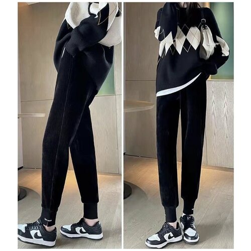 фото Брюки , размер l, черный нет бренда