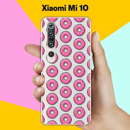 Силиконовый чехол Пончики на Xiaomi Mi 10 силиконовый чехол бабочки на xiaomi mi 10