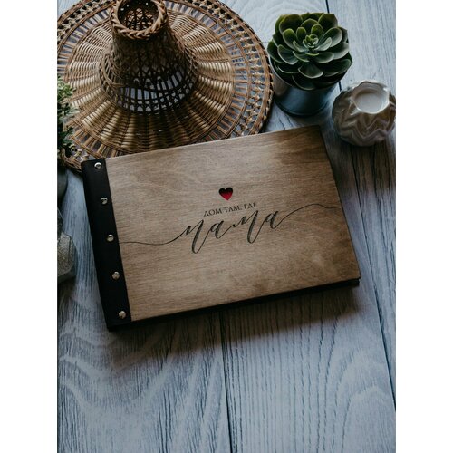 Фотоальбом из дерева А4 Альбом для фотографий в подарок на свадьбу семейный 2900₽