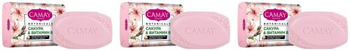 Camay Мыло Botanicals Японская сакура туалетное, 3 шт. x 85 г