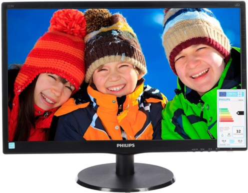 Монитор PHILIPS 223V5LHSB/00(01) 21.5", 1920x1080, TFT, 60 Гц, черный