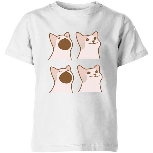 Футболка Us Basic, размер 8, белый мужская футболка мем котик pop cat s зеленый
