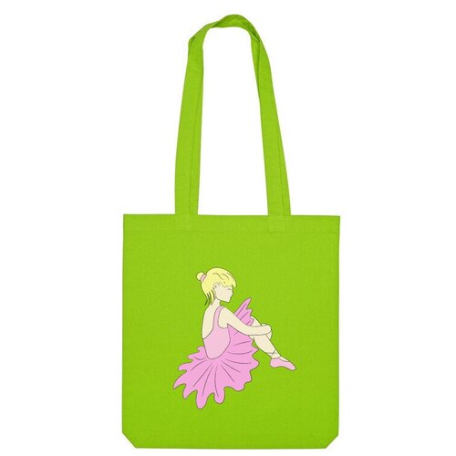 Сумка шоппер Us Basic, зеленый сумка балерина абстракция ярко синий