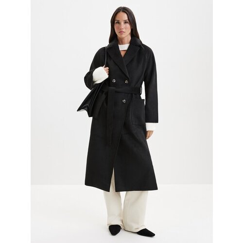Пальто  Zarina демисезонное, удлиненное, размер M, черный
