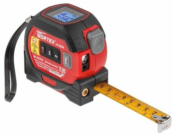 Дальномер лазерный WORTEX LR 4004 в кор. (0.2 - 40 м, +/- 2 мм/м,) (0323134)