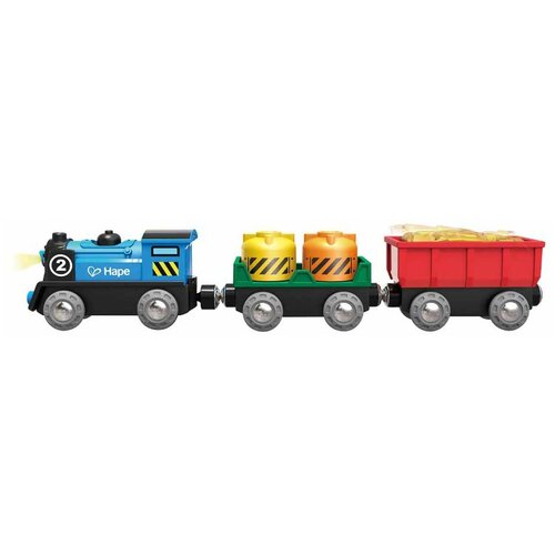 Hape Поездной состав, E3720, коричневый игрушка поезд приключений hape