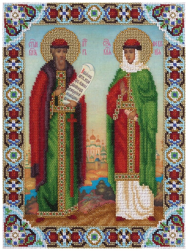 ЦМ-1558 "Икона Святых Петра и Февронии" PANNA - фото №1