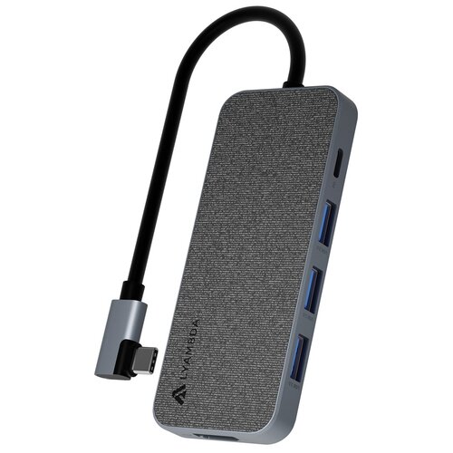 USB-концентратор  Lyambda LC129, разъемов: 5, 15 см, серый
