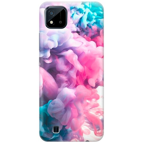 фото Re:pa накладка transparent для realme c20 / c11 (2021) с принтом "розово-голубой дым"
