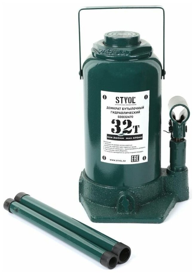 STVOL SDB32470 Домкрат бутылочный 32т (260-470 мм) STVOL