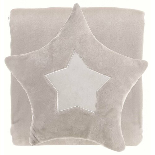 фото Плед с подушкой декоративной серый, набор детский, плед с подушкой звезда blanc mini blanc mariclo