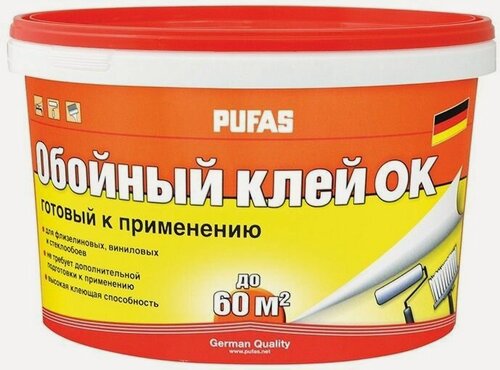 Изображение товара Пуфас клей готовый для стеклообоев (10кг)