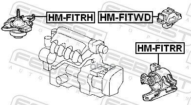 Опора Двигателя Hm-Fitwd Febest арт. HM-FITWD