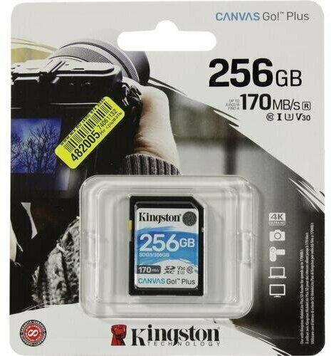 SD карта Kingston Canvas Go! Plus SDG3/256GB