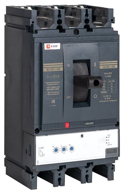 Автоматический выключатель EKF ВА-99C/400 (электронный) 45kA