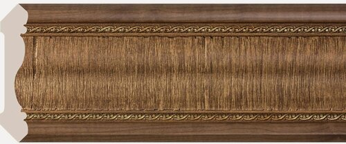 Изображение товара Плинтус потолочный Карниз 130, ДУБ темный. Cosca. Набор 6шт.