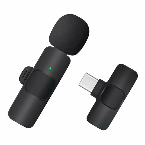 Микрофон петличный беспроводной K8 /lightning / Wireless Microphone K8 / петличка черный микрофон петличный беспроводной для телефона k8 lightning