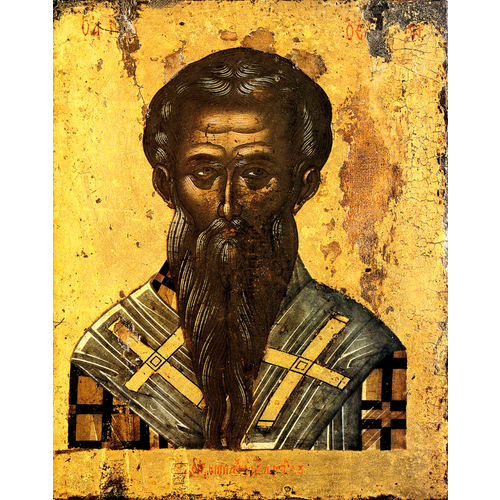 Икона святой Иоанн Милостивый деревянная икона ручной работы на левкасе 26 см