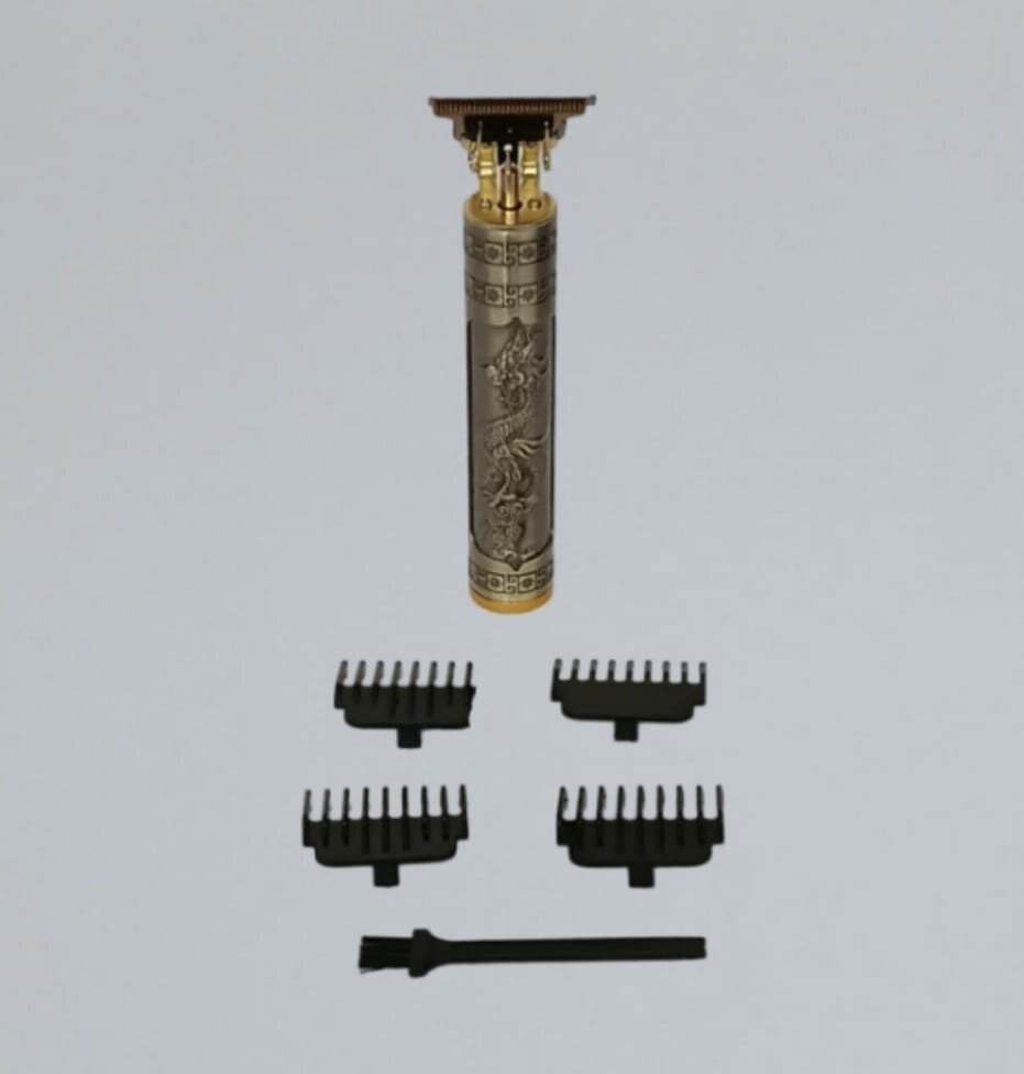 Триммер электрический для бороды и усов Дракон золотой, машинка для стрижки волос.