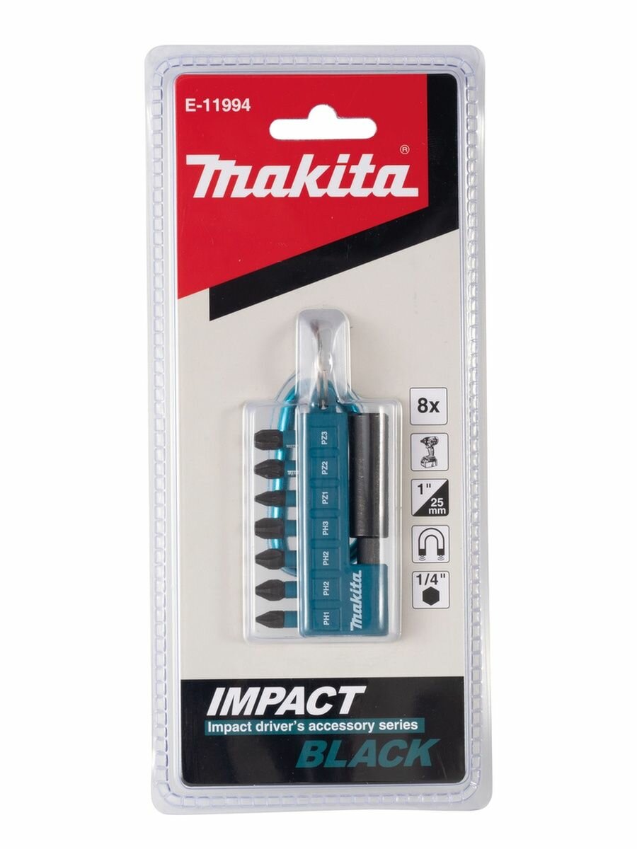 Набор бит Makita Impact Black 8шт (E-11994) - фото №12