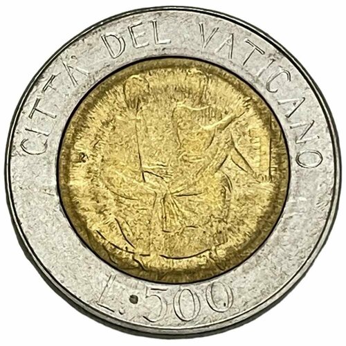 Ватикан 500 лир 1986 г. (MCMLXXXVI) (Дева Мария и Иисус) 2000 монета ватикан 2000 год 1000 лир иоанн павел ii 22 года понтификата биметалл unc