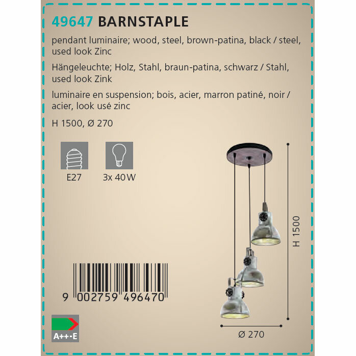 49647 Подвесной светильник EGLO BARNSTAPLE - фотография № 14