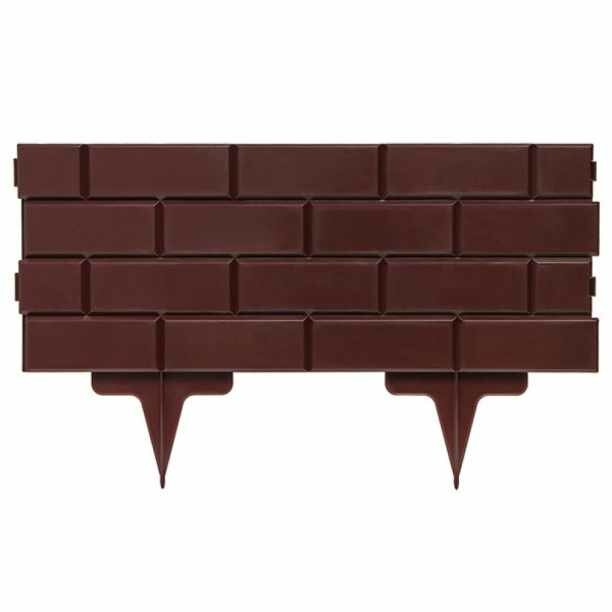 Забор декоративный Кирпич 25x250 см коричневый