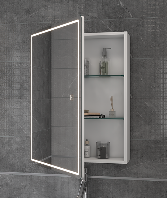 фото Шкаф VIGO Geometry 60х80 с LED-подсветкой белый