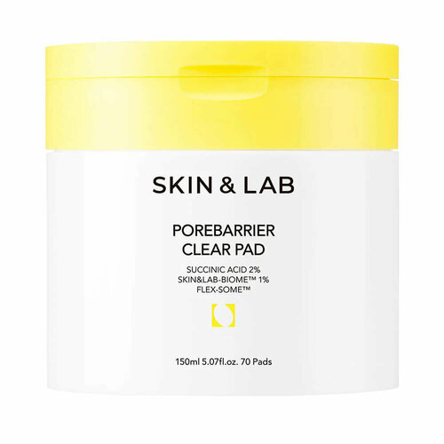 Очищающие пэды для сужения пор SKIN&LAB Porebarrier Clear Pad 70шт очищающие пэды на основе термальной воды steambase thermulae clear pad 200 мл