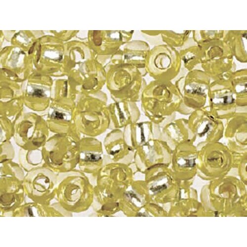 Бисер Preciosa 78151 Прозрачный бледный зеленовато-желтый золь-гель solgel с серебряной линией 100 23 мм 5 г цена за 2 уп 328₽