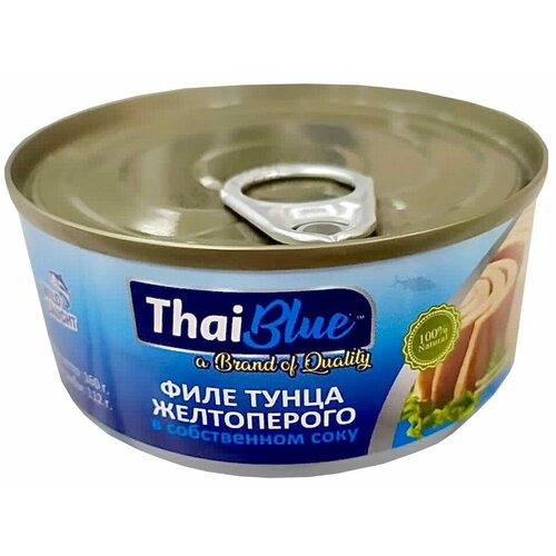 Тунец Thai Blue желтоперый в собственном соку 185г х2шт