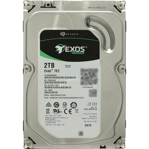 Жесткий диск Seagate 2F3100 2Tb 7200 SATAIII 3.5 HDD жесткий диск seagate st2000nm0051 2tb 7200 sataiii 3 5 hdd