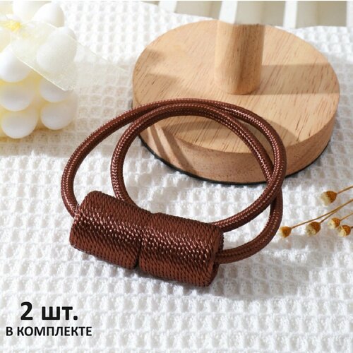 Подхват для штор магнитный, коричневый