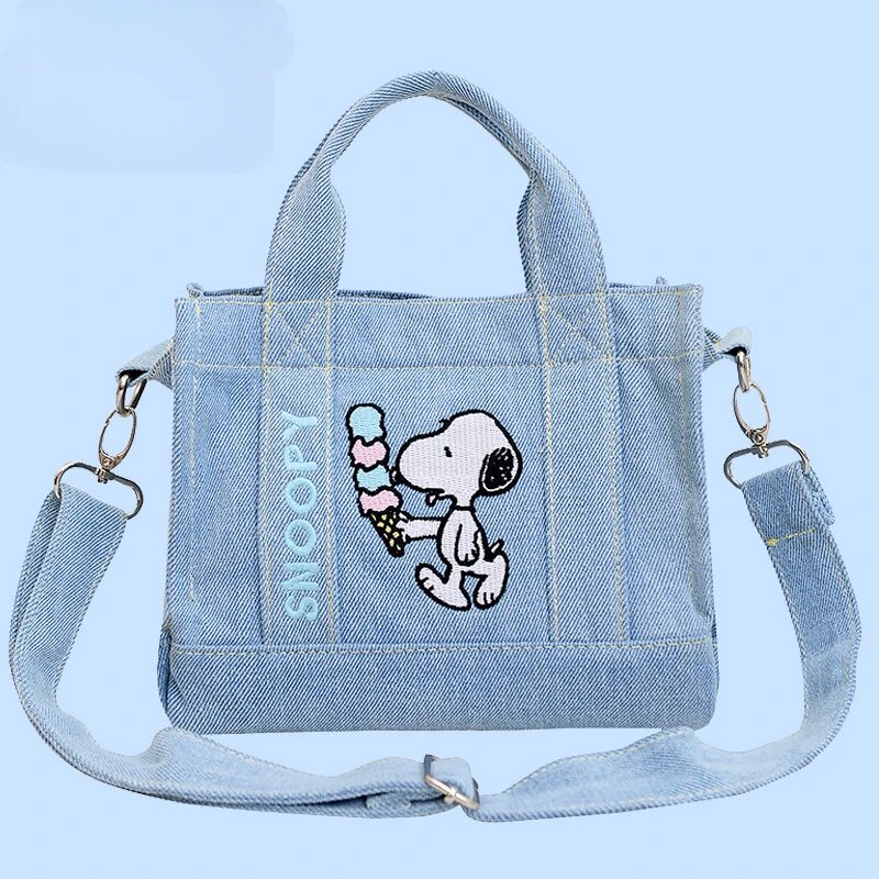 MINISO Kawaii Snoopy джинсовая сумка-тоут