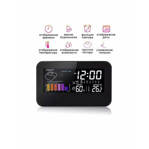 Часы электронные настольные 155х95 см 3ААА 1318₽