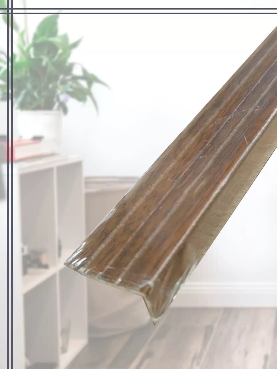 фото Порог для пола алюминиевый угловой Бетон айс ПУ 01.900.057