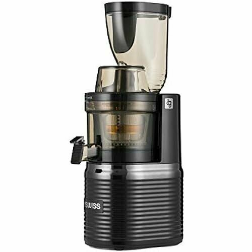 4SWISS Медленная соковыжималка BM202xJJ Электрическая соковыжималка для овощей и фруктов не содержит BPA с принадлежностями мощным тихим двигателем 430 Вт системой легкой очистки и системой ферментной защиты черный 6168600₽