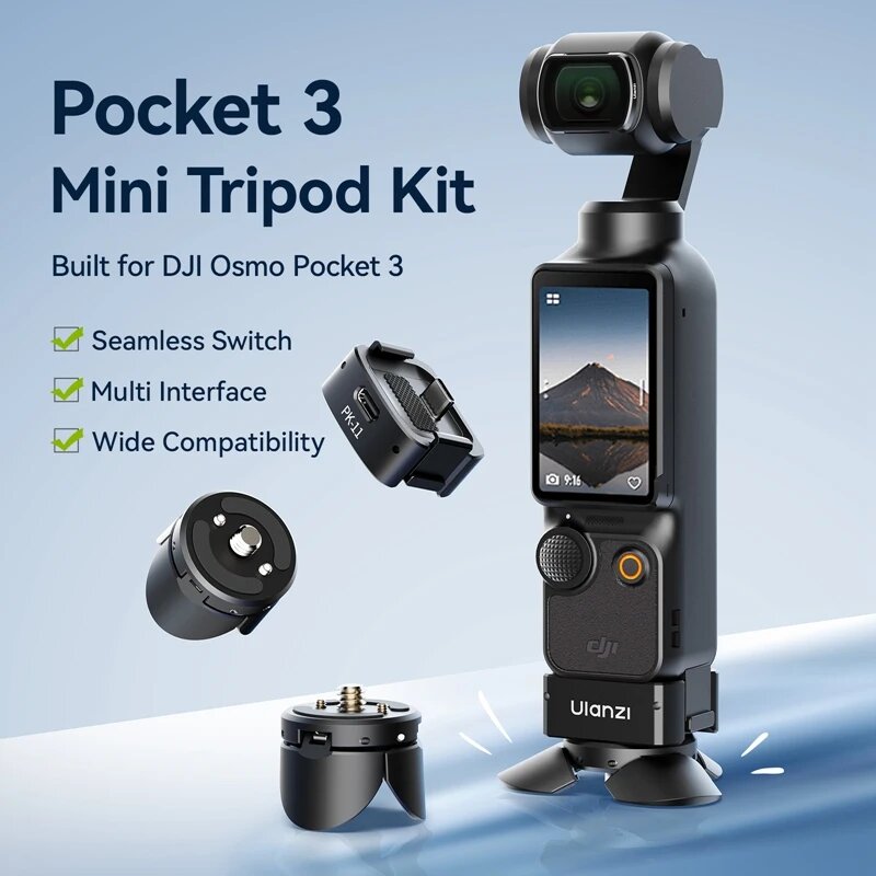 Мини-штатив Ulanzi PK-08 Pocket 3 для DJI Osmo Pocket 3 — фото 1