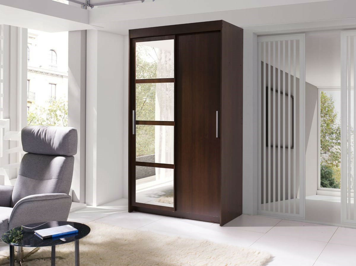 Шкаф-купе Жоржина 2 Венге 854 NW 80*50*220 см GOODFORM Для одежды, в прихожую, в спальню,