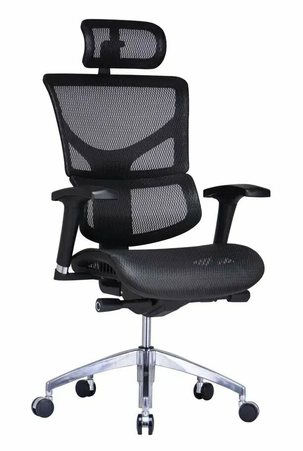 Кресло EXPERT 2 SAIL- ART SAS-M01 (подлокотник 6D(360), подголовник 5D, сетка черная / каркас черн)