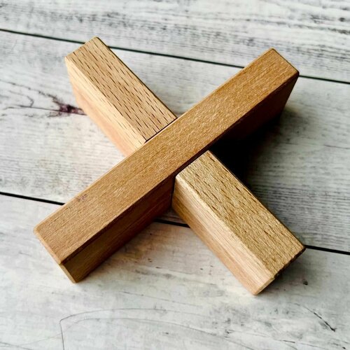 Головоломка Крест Давинчи - деревянная ханаяма